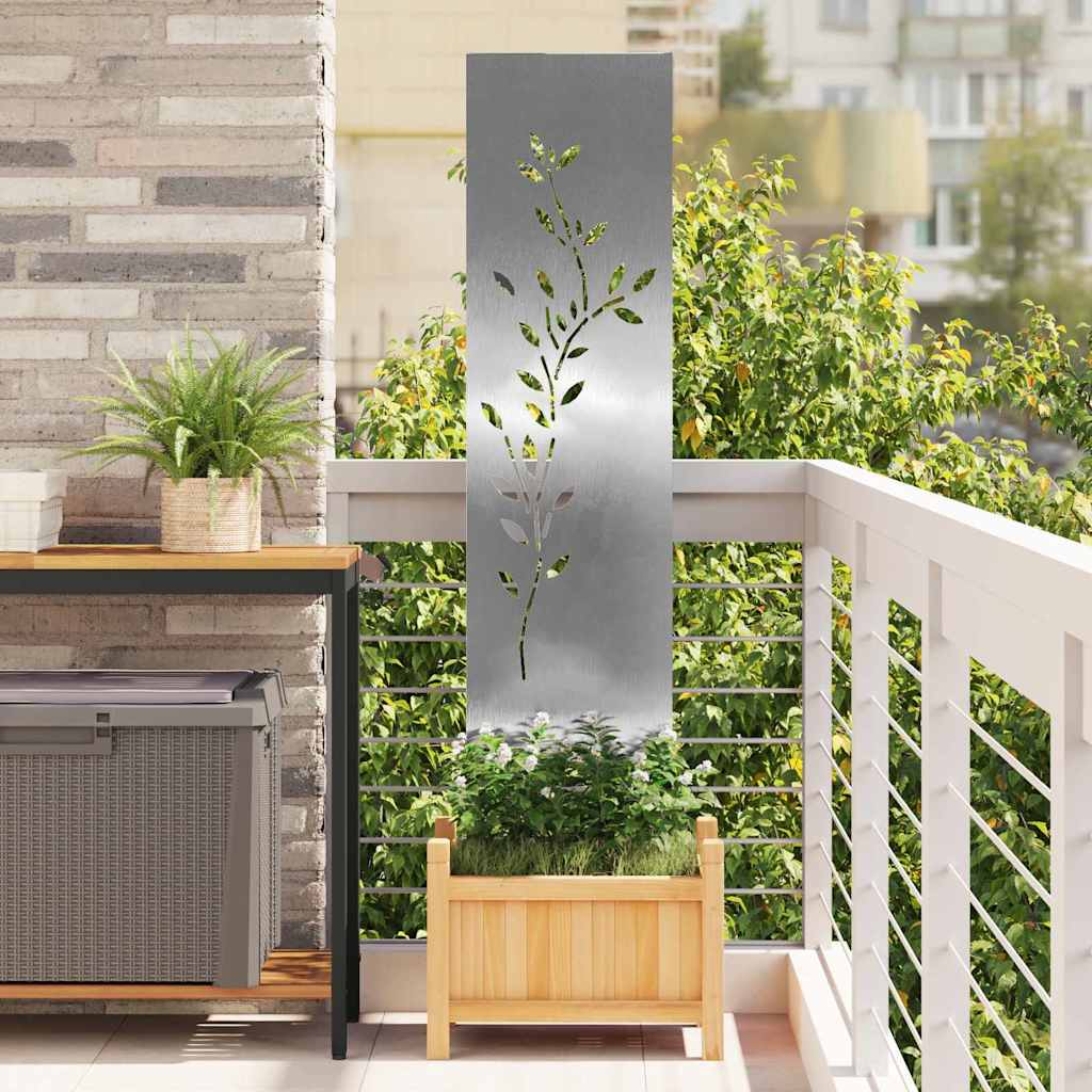 Hage Dekorativt Panel Sølv 32 x 140 cm Rustfritt stål
