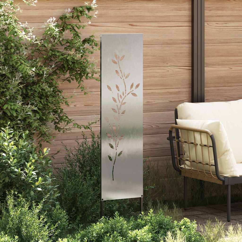 Hage Dekorativt Panel Sølv 32 x 140 cm Rustfritt stål