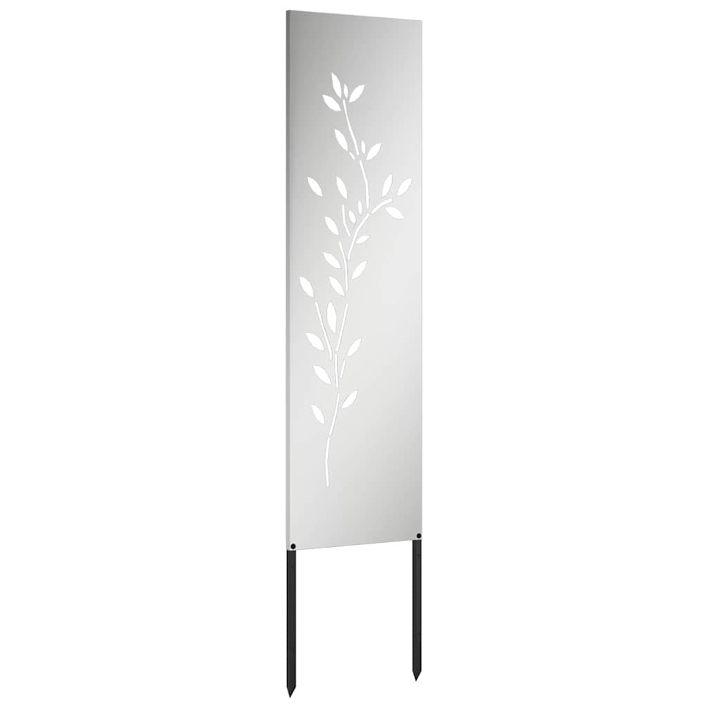 Hage Dekorativt Panel Sølv 32 x 140 cm Galvanisert stål