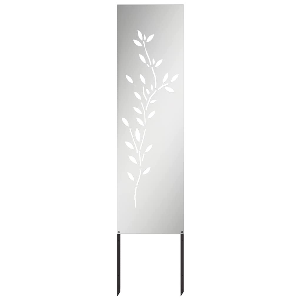 Hage Dekorativt Panel Sølv 32 x 140 cm Galvanisert stål