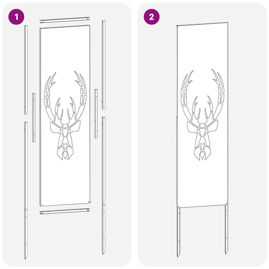 Hage Dekorativt Panel Svart 32 x 140 cm Kaldvalsestål