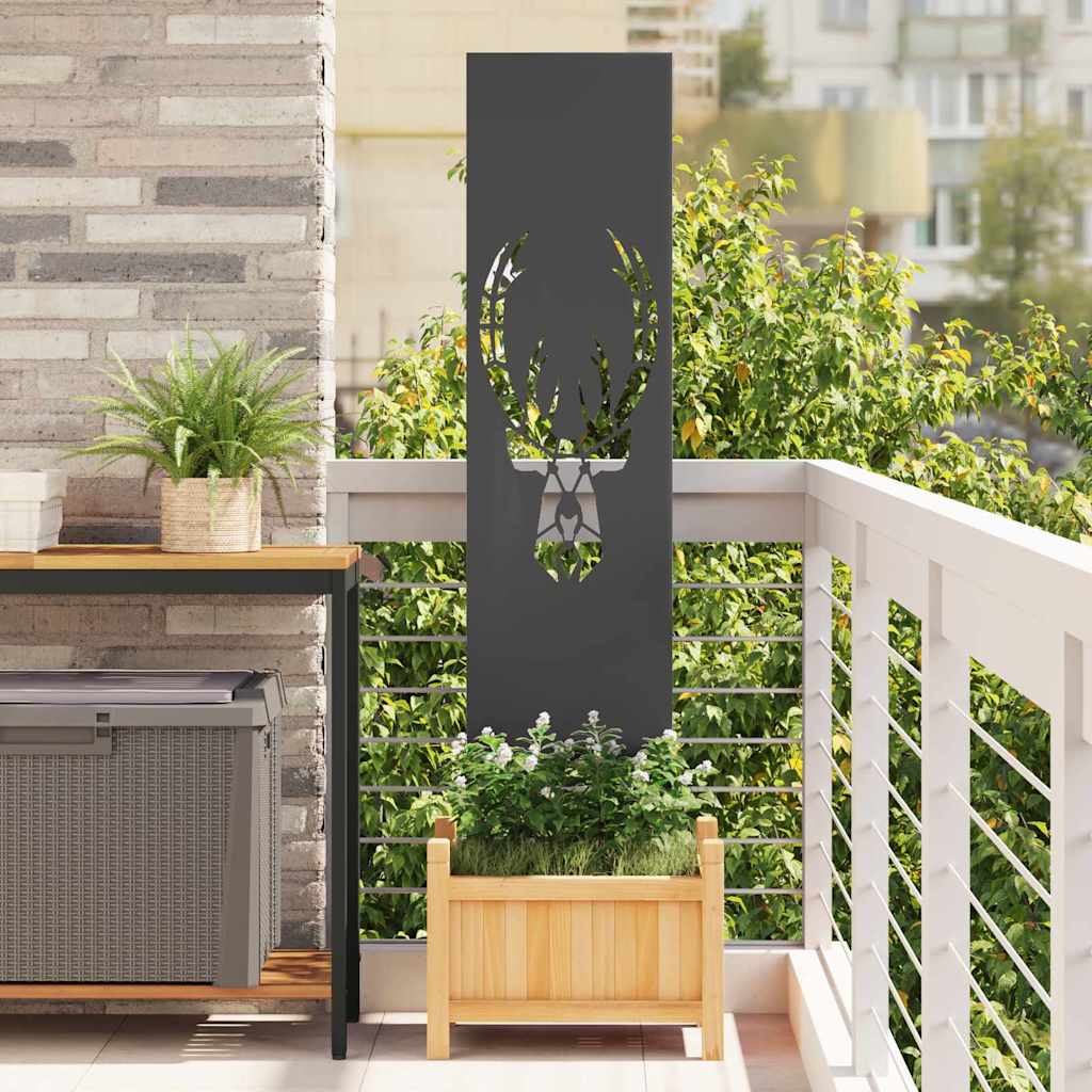 Hage Dekorativt Panel Svart 32 x 140 cm Kaldvalsestål