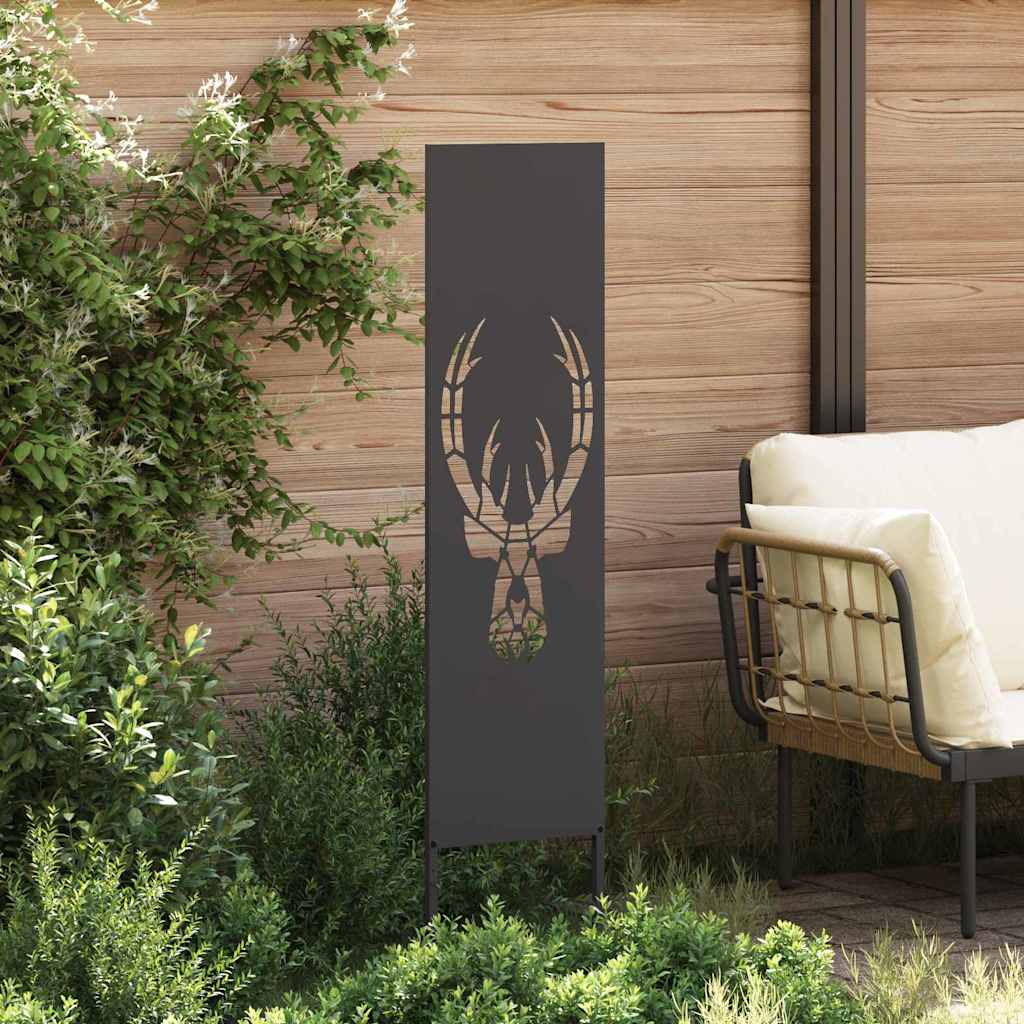 Hage Dekorativt Panel Svart 32 x 140 cm Kaldvalsestål