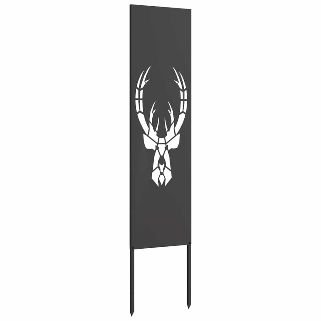 Hage Dekorativt Panel Svart 32 x 140 cm Kaldvalsestål