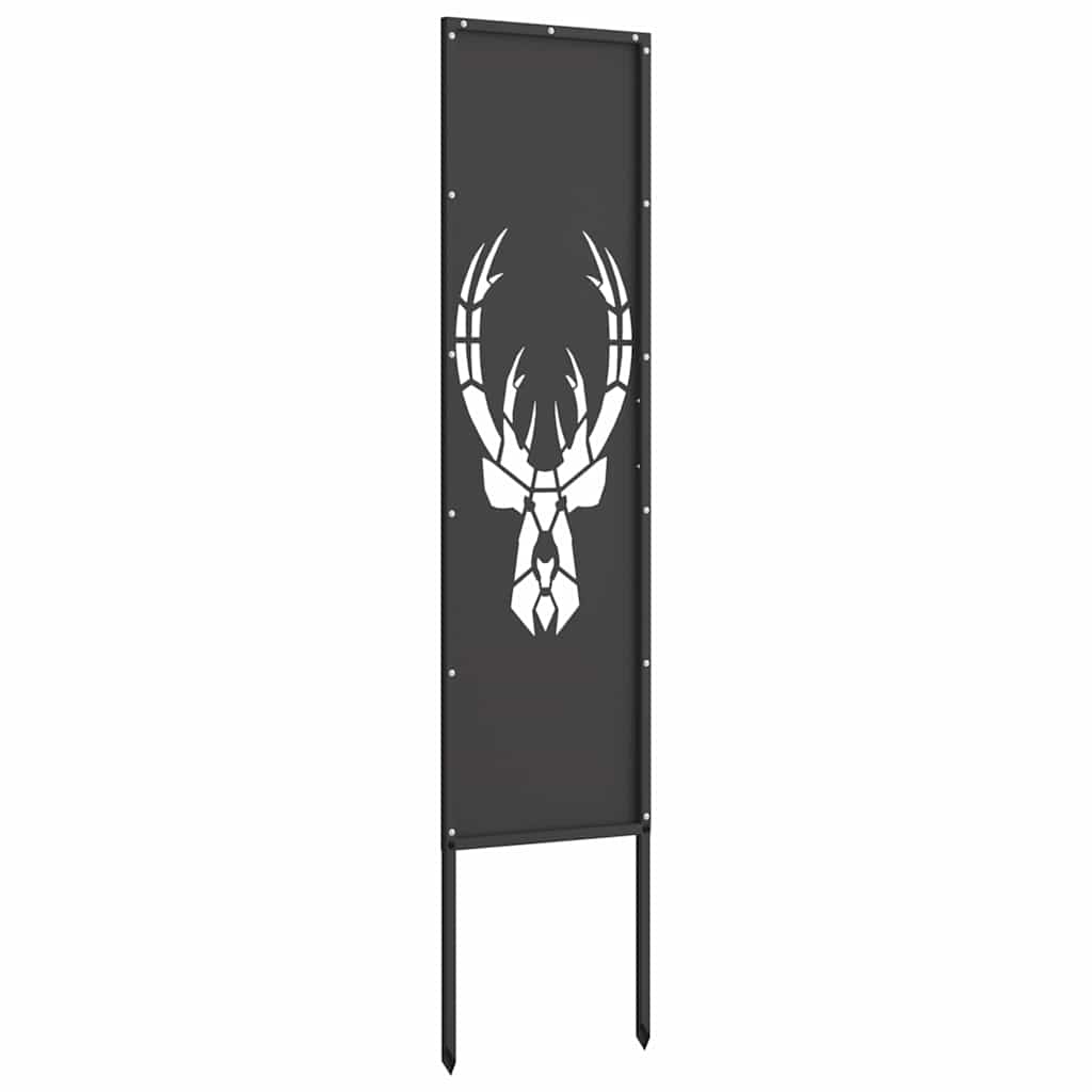 Hage Dekorativt Panel Svart 32 x 140 cm Kaldvalsestål