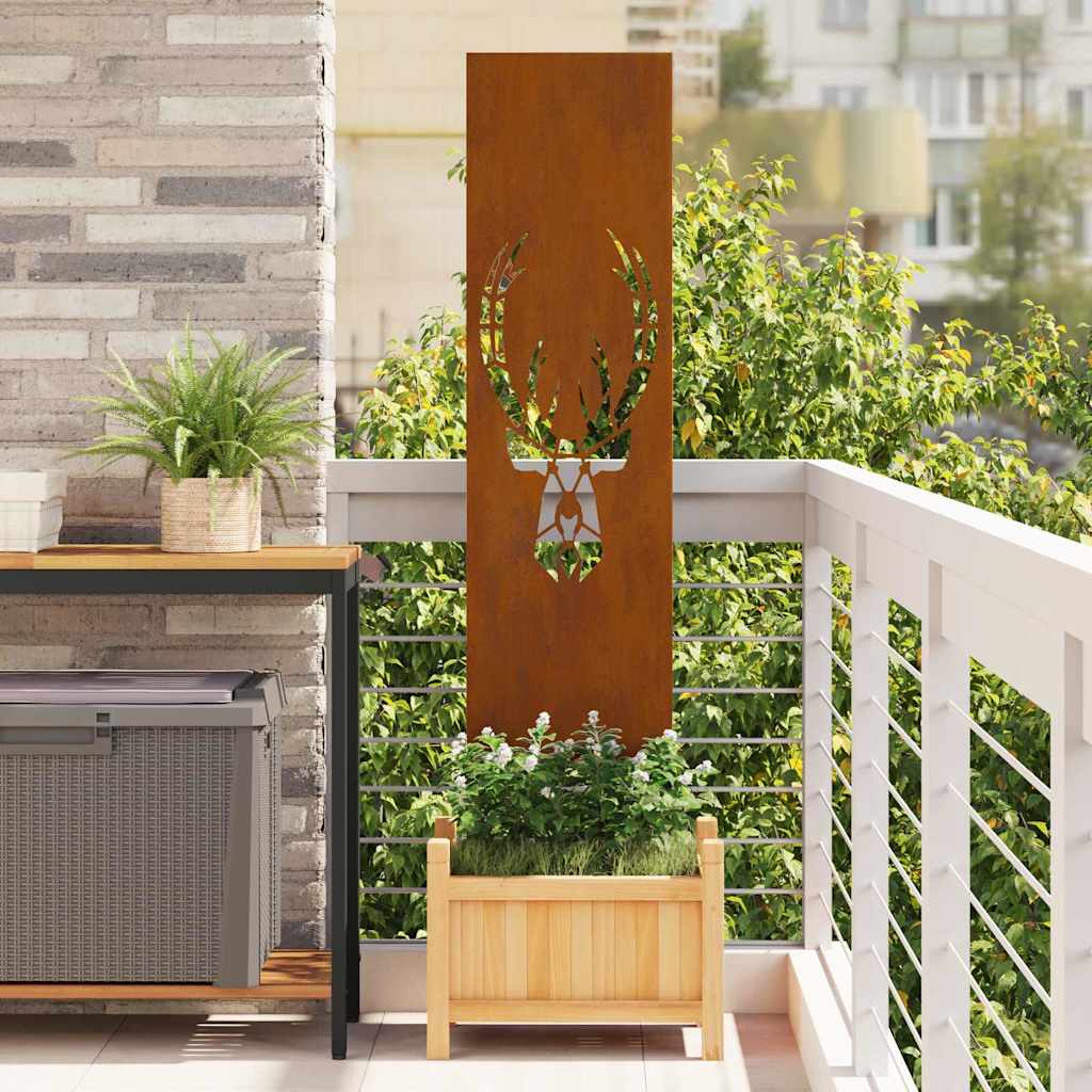 Hage Dekorativt Panel Rusten 32 x 140 cm Værbestandig stål