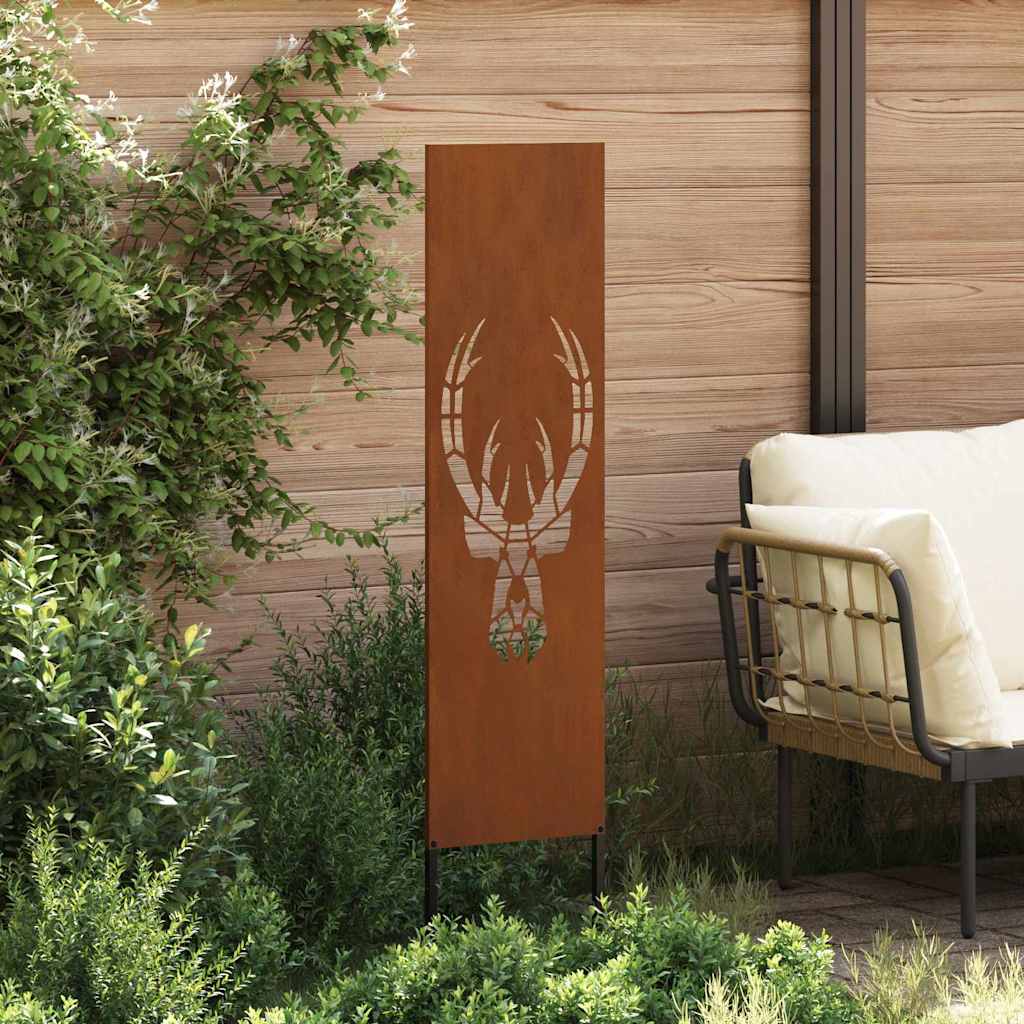 Hage Dekorativt Panel Rusten 32 x 140 cm Værbestandig stål