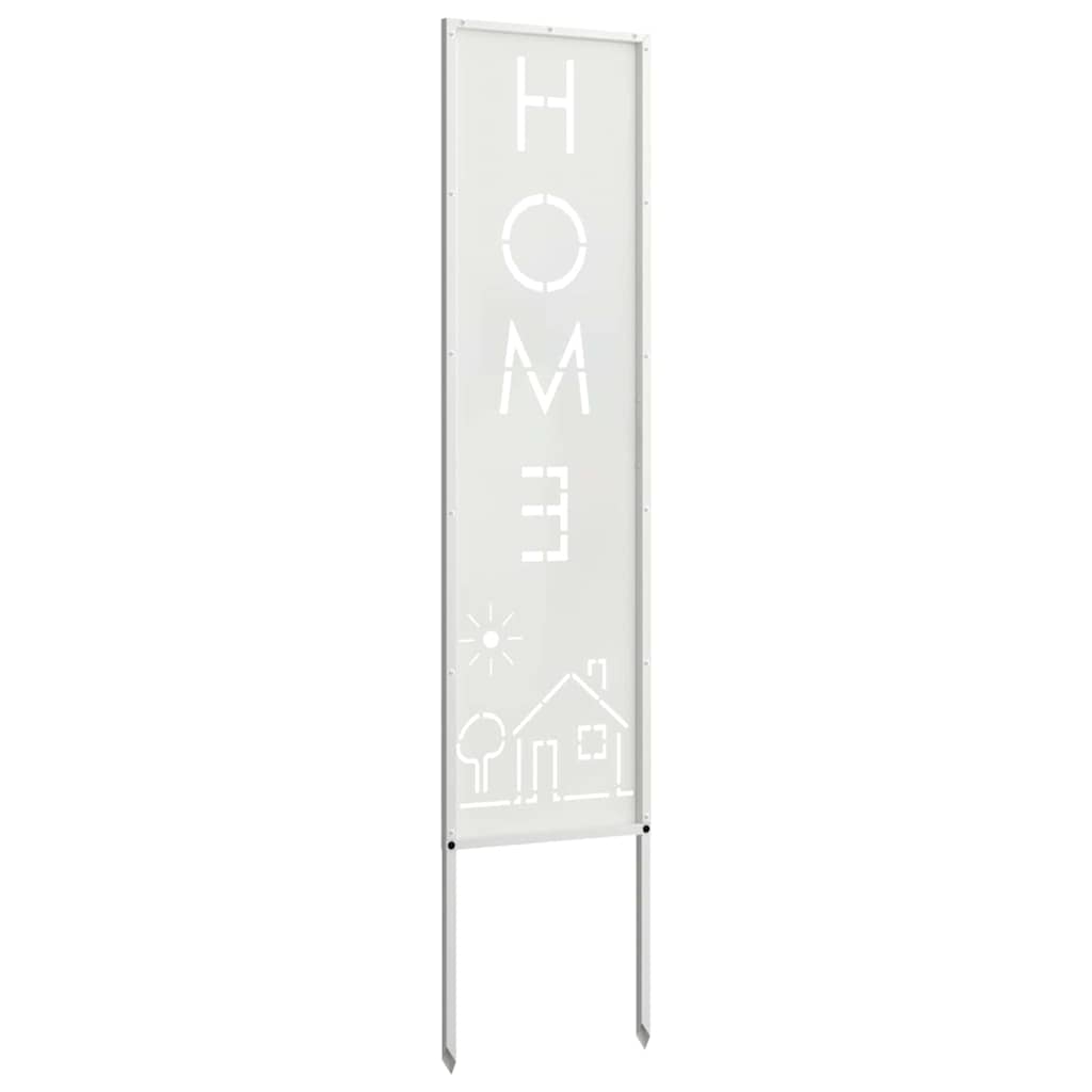 Hageprivat skjerm Fretwork Hvit 32 x 140 cm Kaldvalsestål
