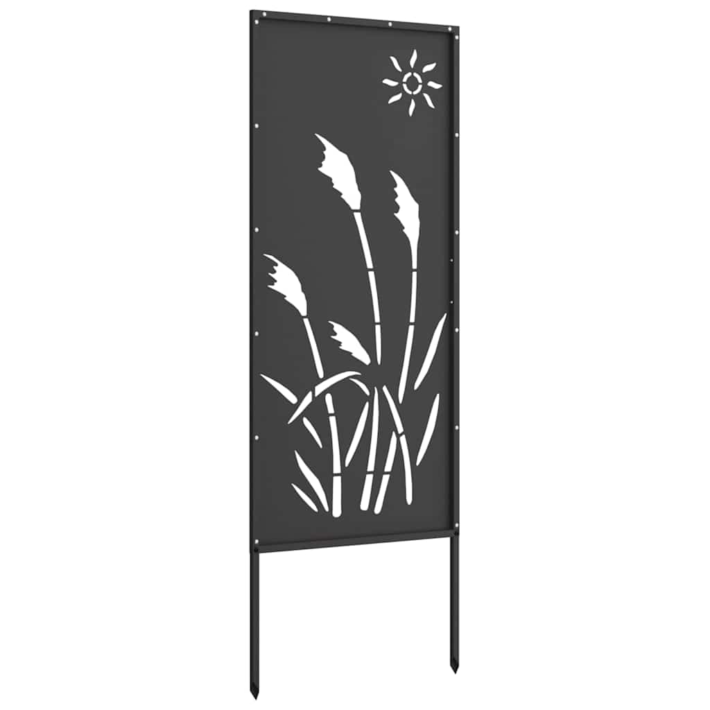 Hageprivat skjerm Fretwork Svart 50 x 140 cm Kaldvalsestål