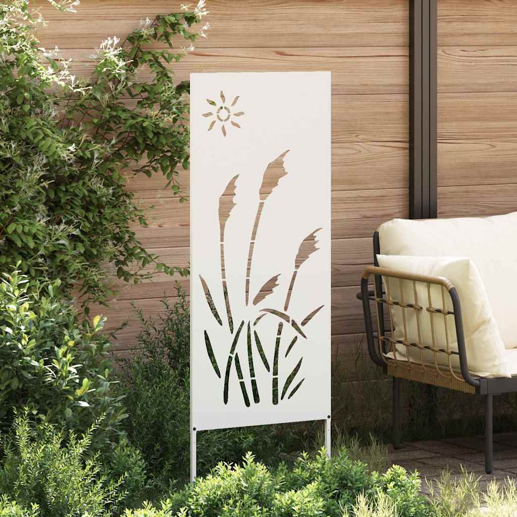 Hageprivat skjerm Fretwork Hvit 50 x 140 cm Kaldvalsestål