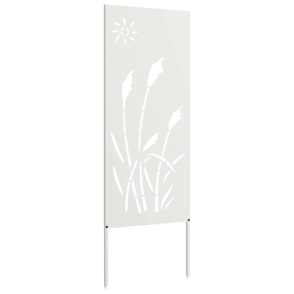 Hageprivat skjerm Fretwork Hvit 50 x 140 cm Kaldvalsestål
