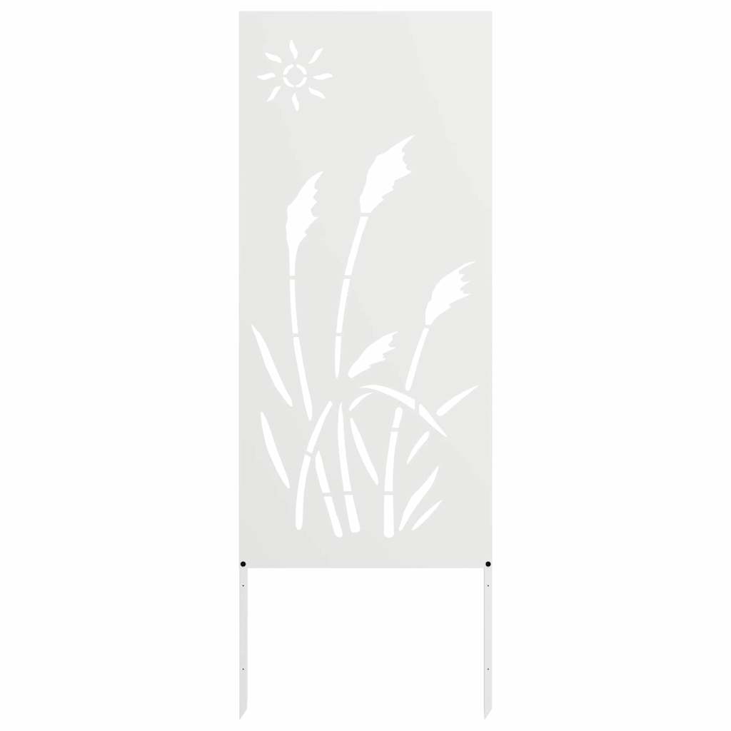 Hageprivat skjerm Fretwork Hvit 50 x 140 cm Kaldvalsestål