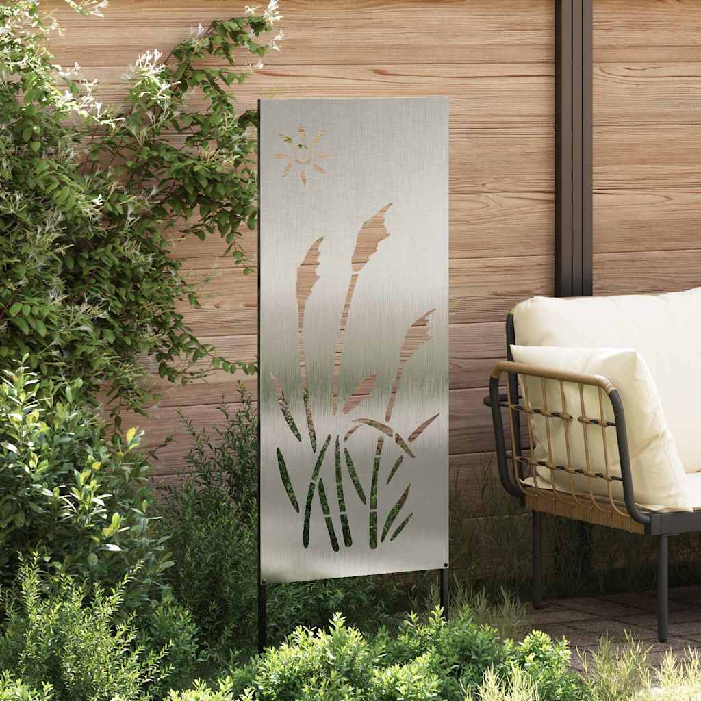 Hage Dekorativt Panel Sølv 50 x 140 cm Rustfritt stål