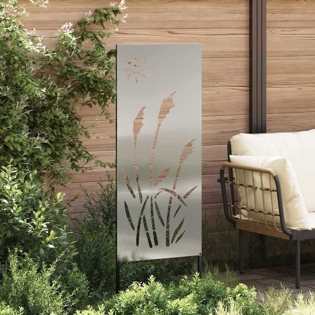 Hageprivat skjerm Fretwork sølv 50 x 140 cm Galvanisert stål