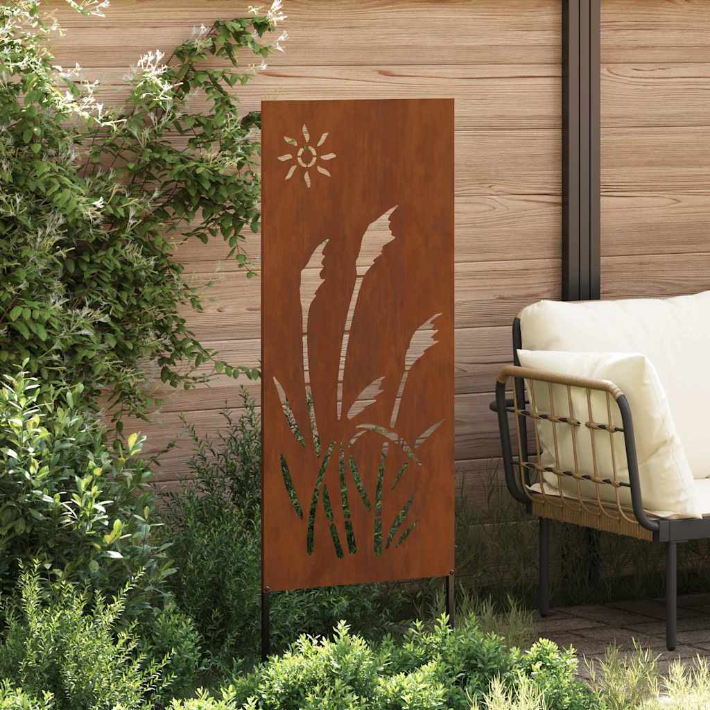 Hageprivat skjerm Fretwork Rusten 50 x 140 cm Cortenstål
