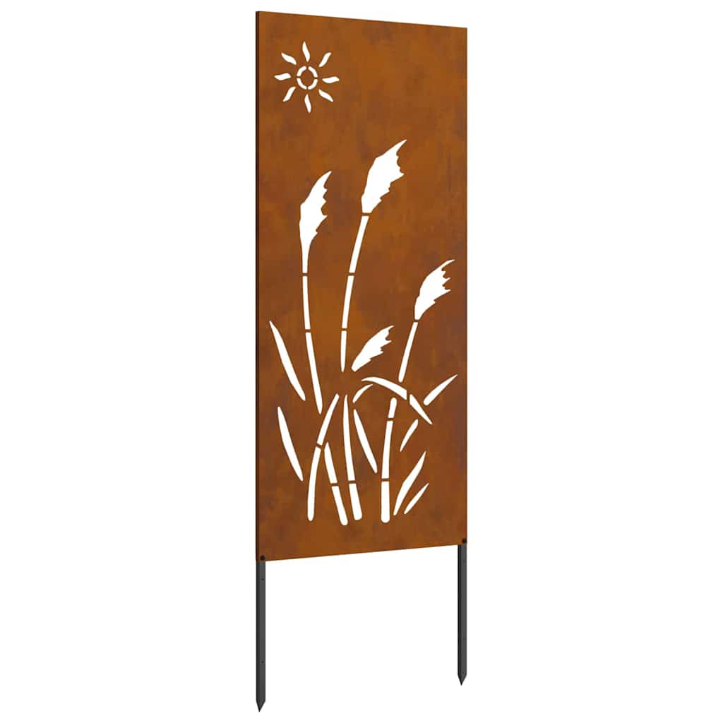 Hageprivat skjerm Fretwork Rusten 50 x 140 cm Cortenstål