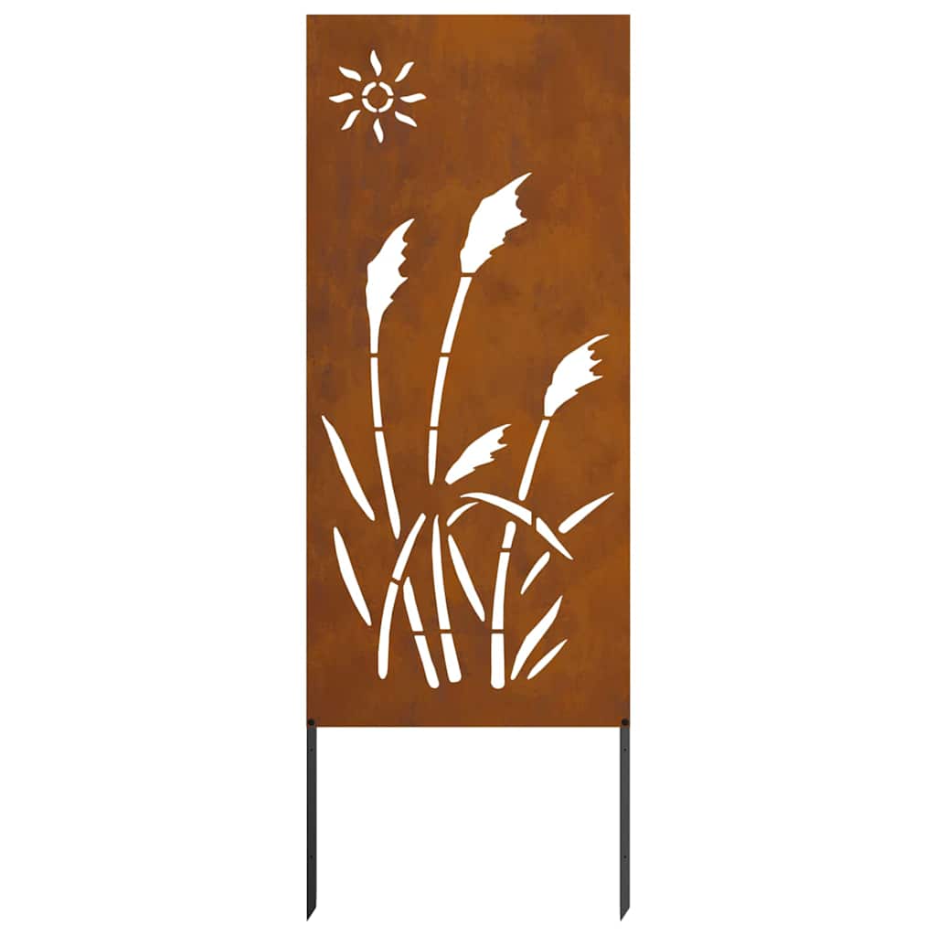 Hageprivat skjerm Fretwork Rusten 50 x 140 cm Cortenstål