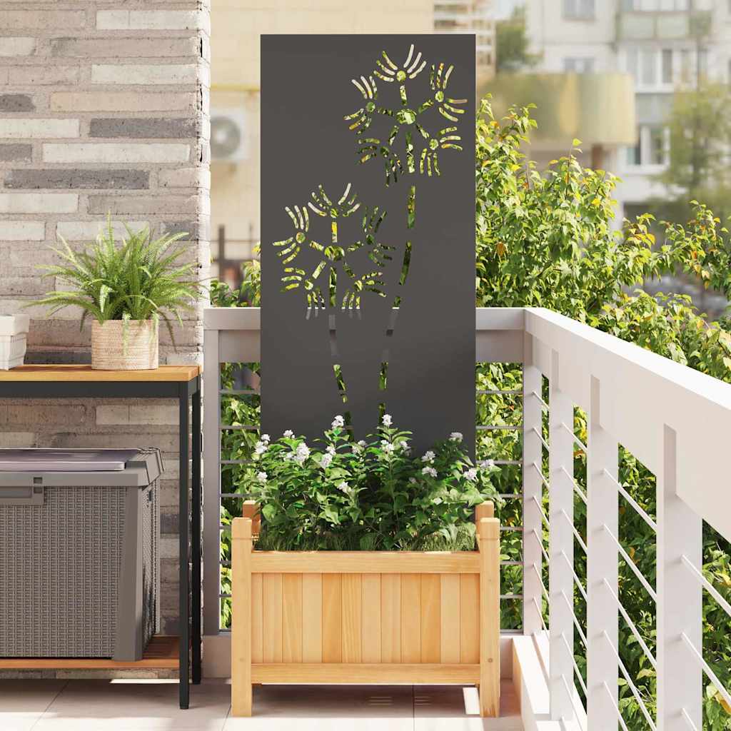 Hage Dekorativt Panel Svart 50 x 140 cm Kaldvalsestål