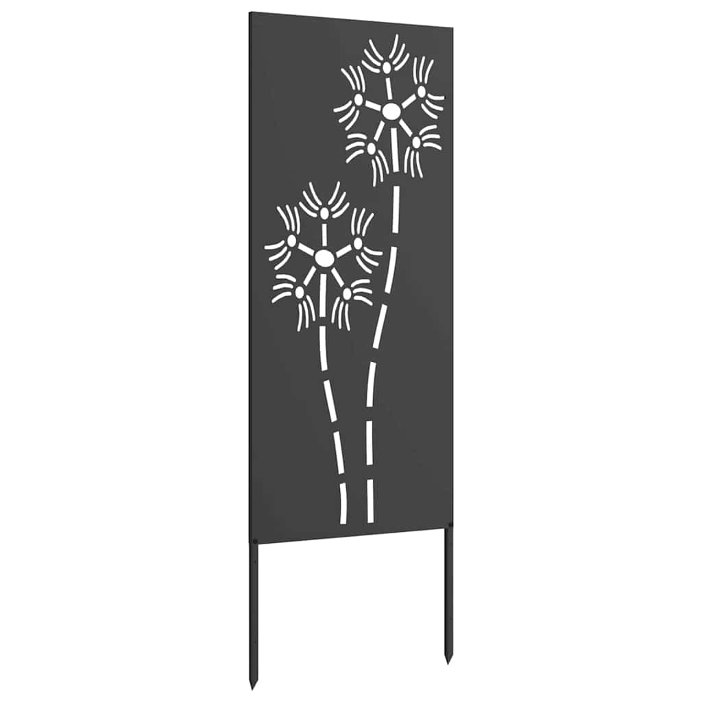 Hage Dekorativt Panel Svart 50 x 140 cm Kaldvalsestål