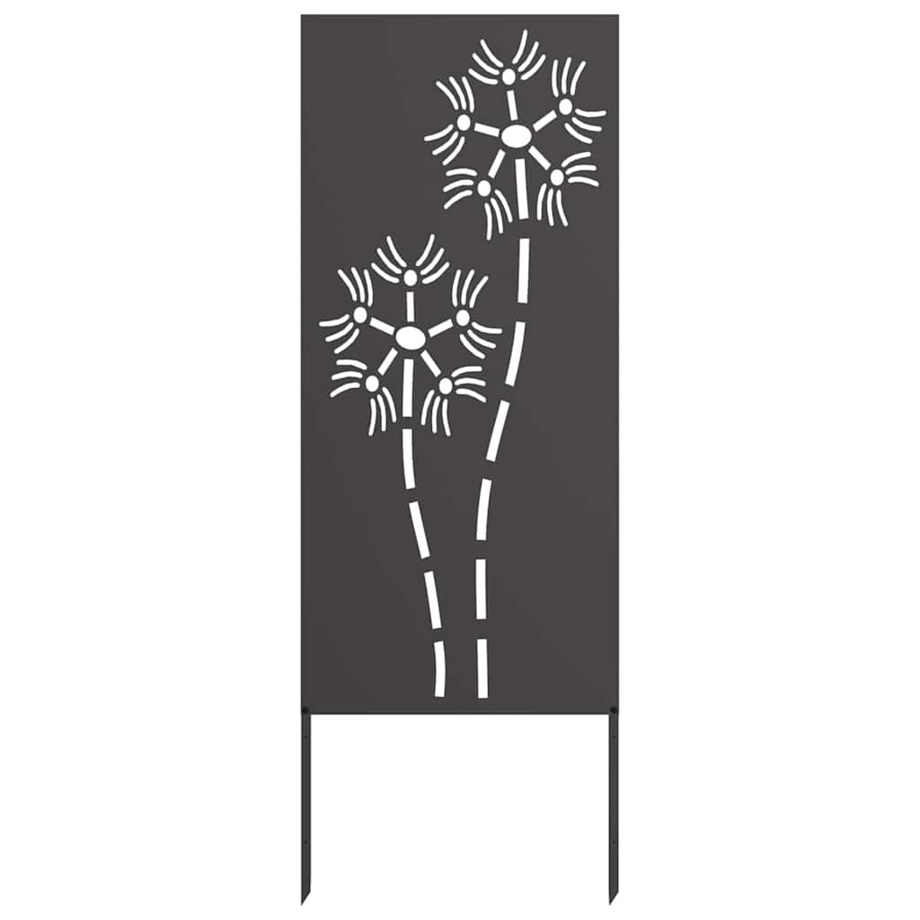 Hage Dekorativt Panel Svart 50 x 140 cm Kaldvalsestål