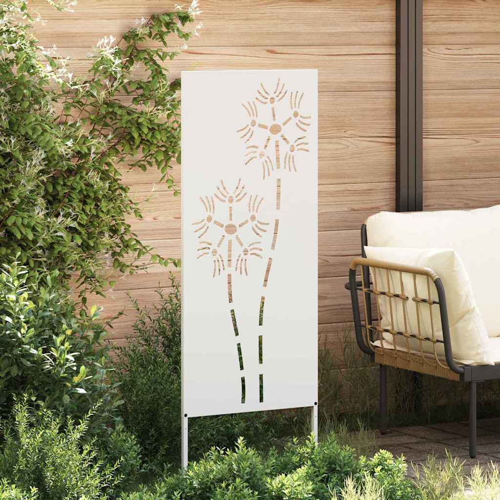 Hageprivat skjerm Fretwork Hvit 50 x 140 cm Kaldvalsestål