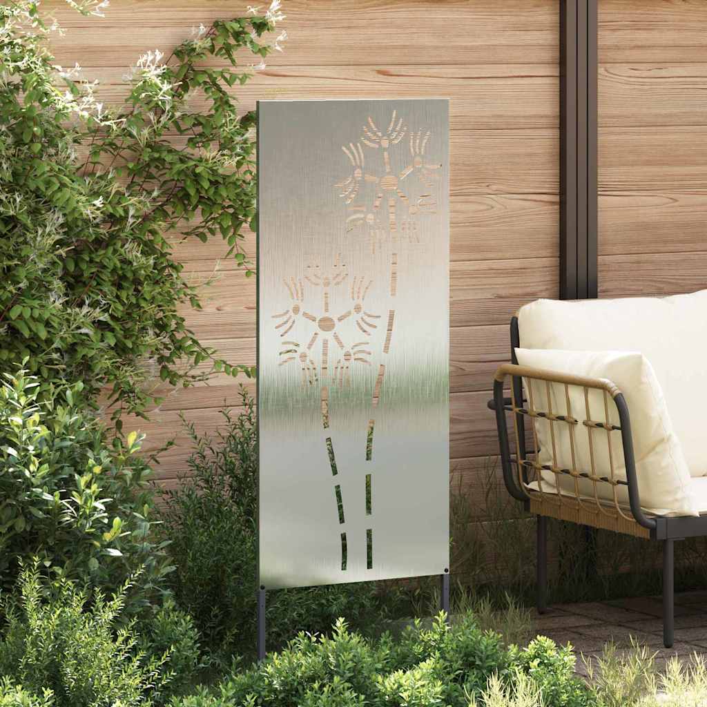 Hage Dekorativt Panel Sølv 50 x 140 cm Rustfritt stål