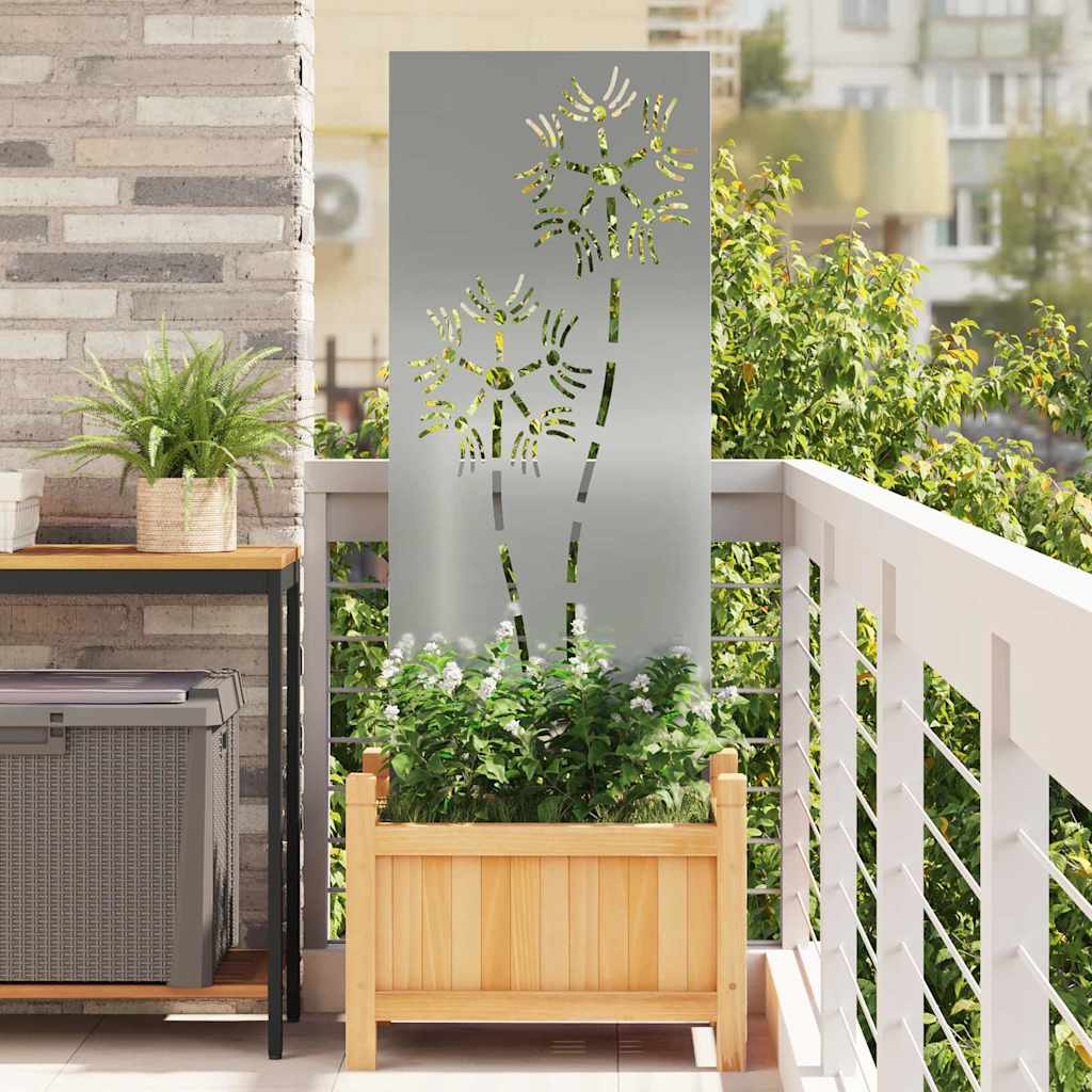 Hage Dekorativt Panel Sølv 50 x 140 cm Galvanisert stål