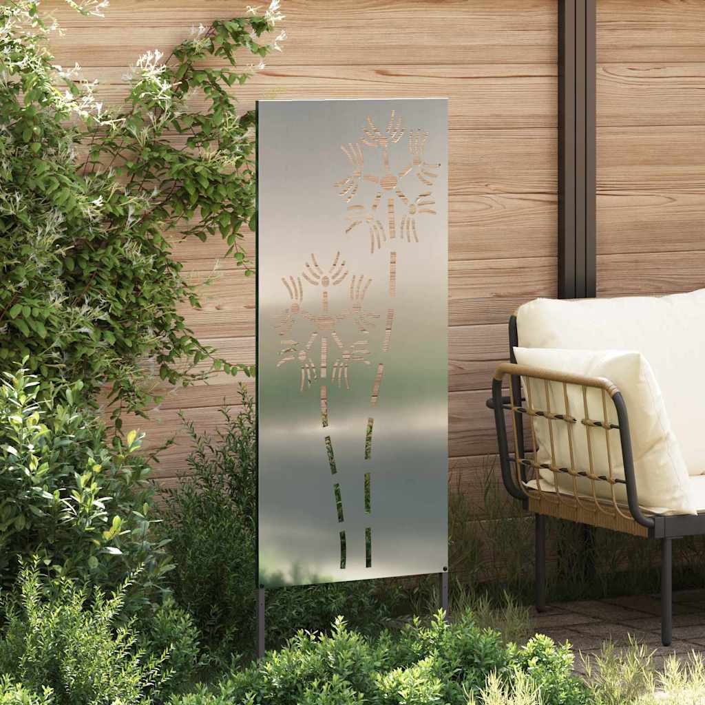 Hage Dekorativt Panel Sølv 50 x 140 cm Galvanisert stål