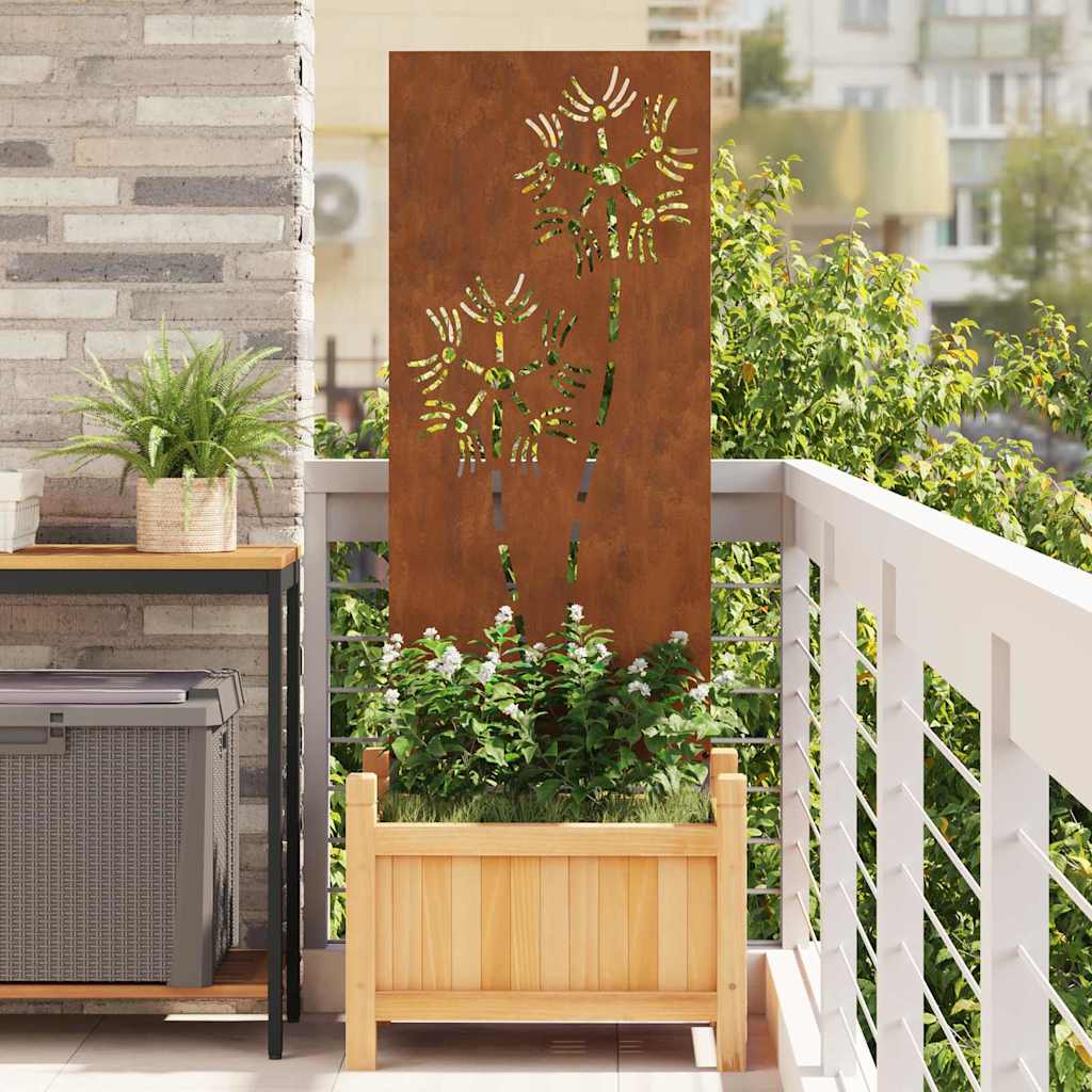 Hage Dekorativt Panel Rusten 50 x 140 cm Værbestandig stål