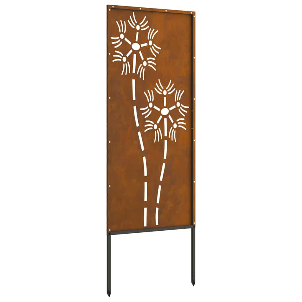Hage Dekorativt Panel Rusten 50 x 140 cm Værbestandig stål