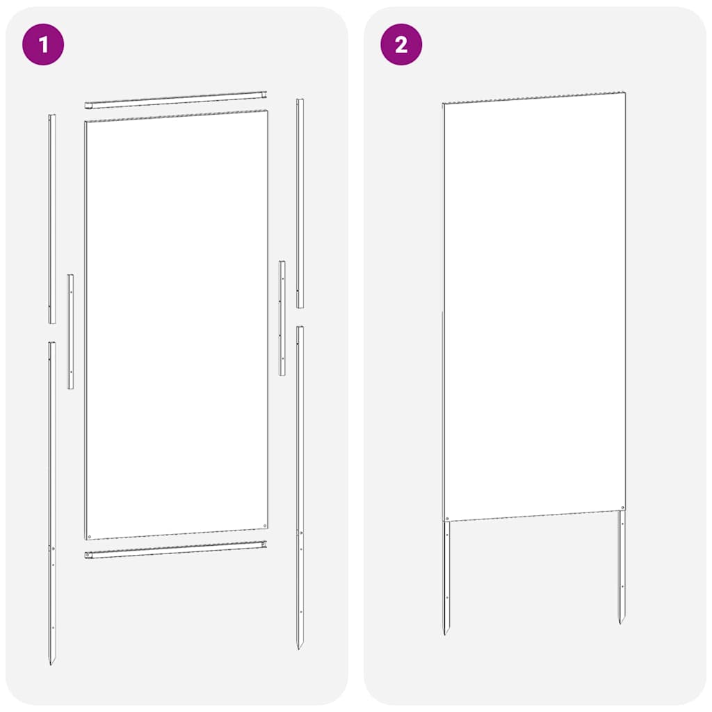 Hage Dekorativt Panel Rusten 50 x 140 cm Værbestandig stål
