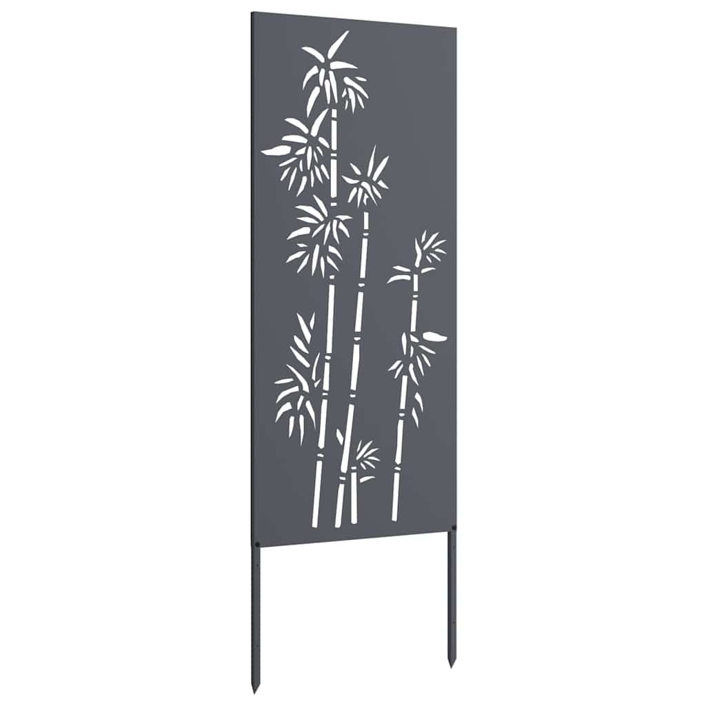 Hageprivat skjerm Blomster Antrasitt 50 x 140 cm Kaldvalsestål