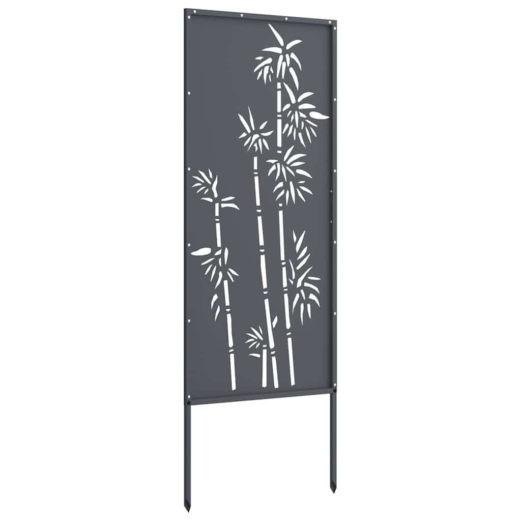 Hageprivat skjerm Blomster Antrasitt 50 x 140 cm Kaldvalsestål