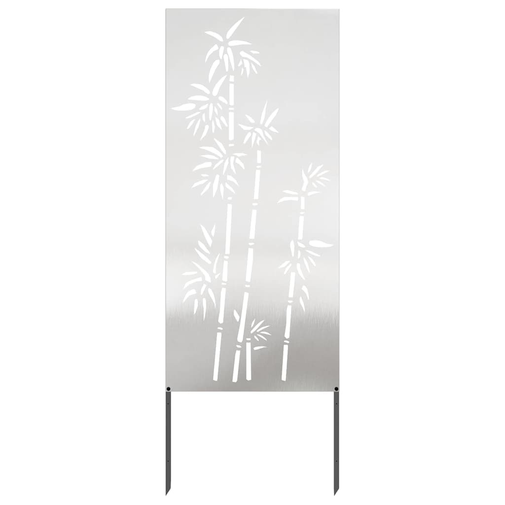 Hageprivat skjerm Blomster sølv 50 x 140 cm Rustfritt stål