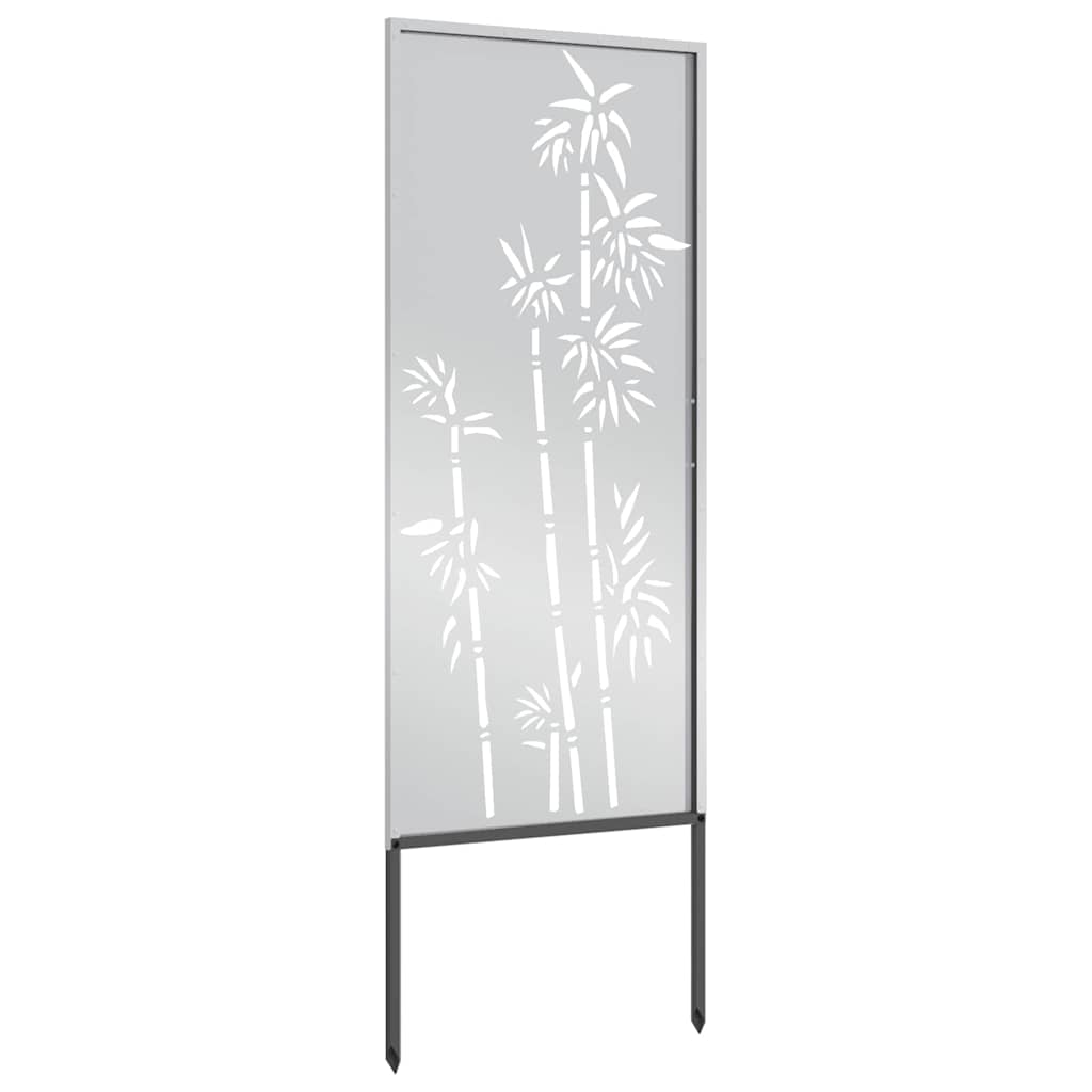Hageprivat skjerm Blomster sølv 50 x 140 cm Galvanisert stål