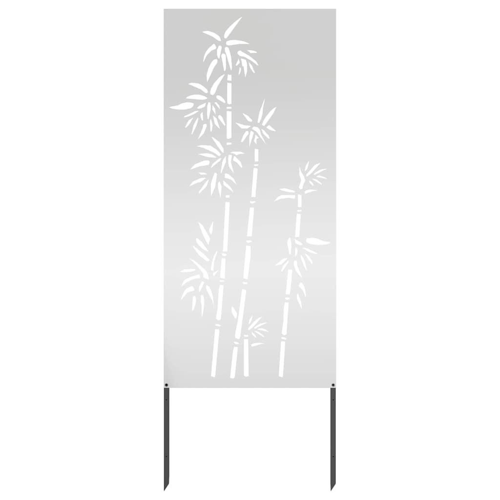 Hageprivat skjerm Blomster sølv 50 x 140 cm Galvanisert stål