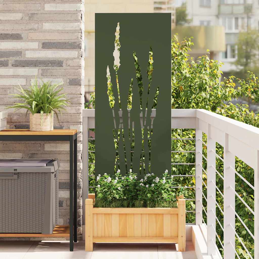 Hage Dekorativt Panel Olivengrønn 50 x 140 cm Kaldvalsestål