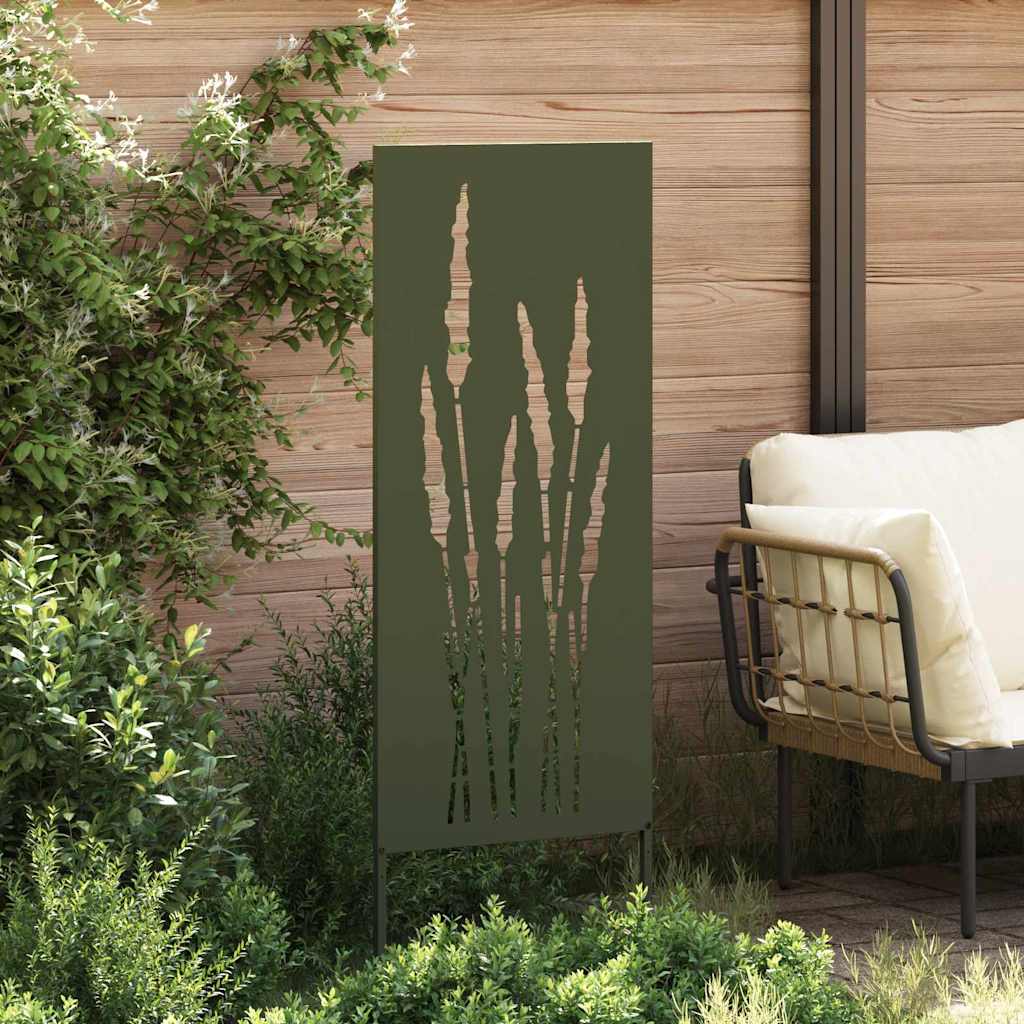 Hage Dekorativt Panel Olivengrønn 50 x 140 cm Kaldvalsestål