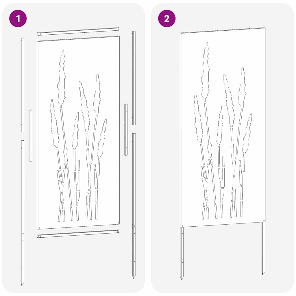 Hage Dekorativt Panel sølv 50 x 140 cm Galvanisert stål