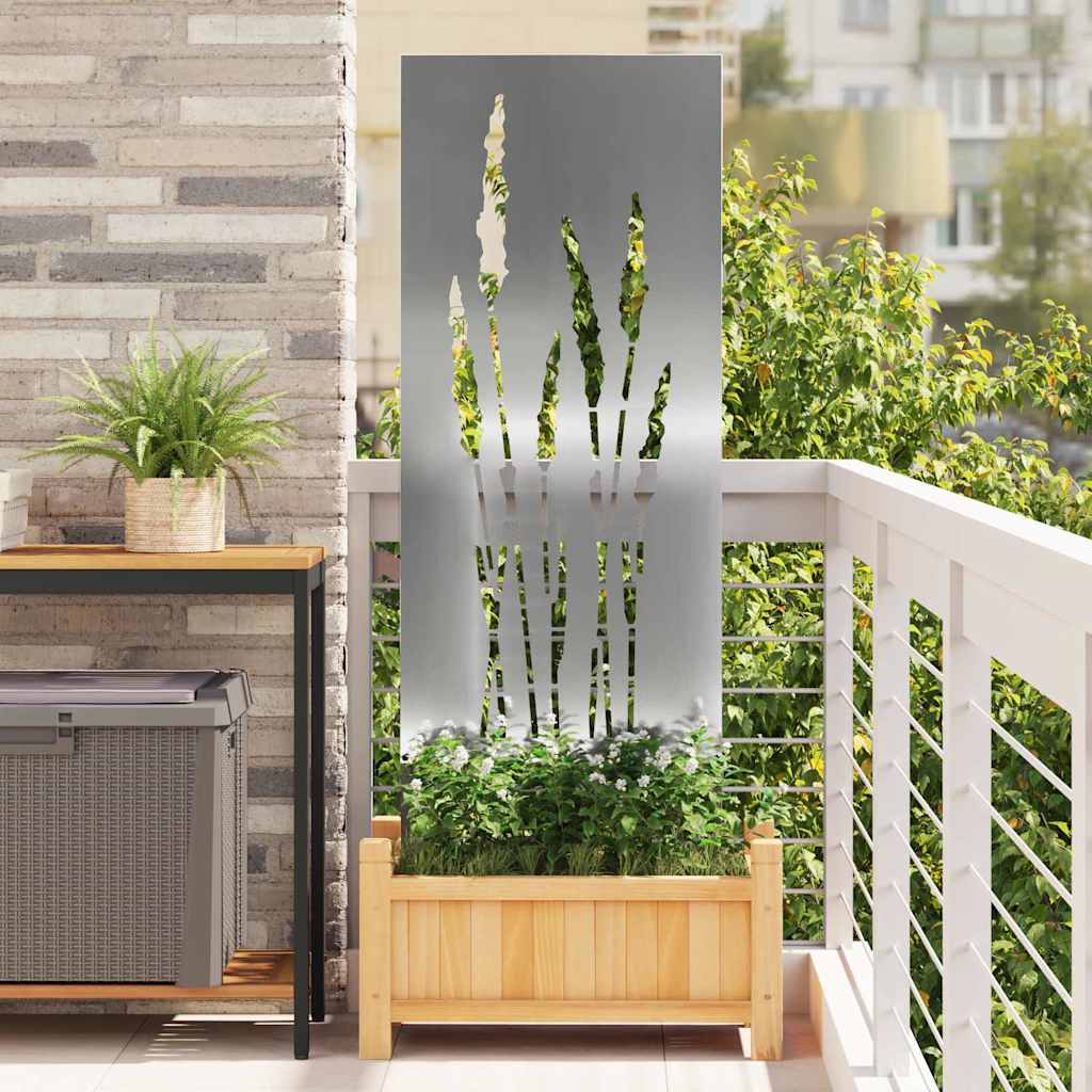 Hage Dekorativt Panel sølv 50 x 140 cm Galvanisert stål