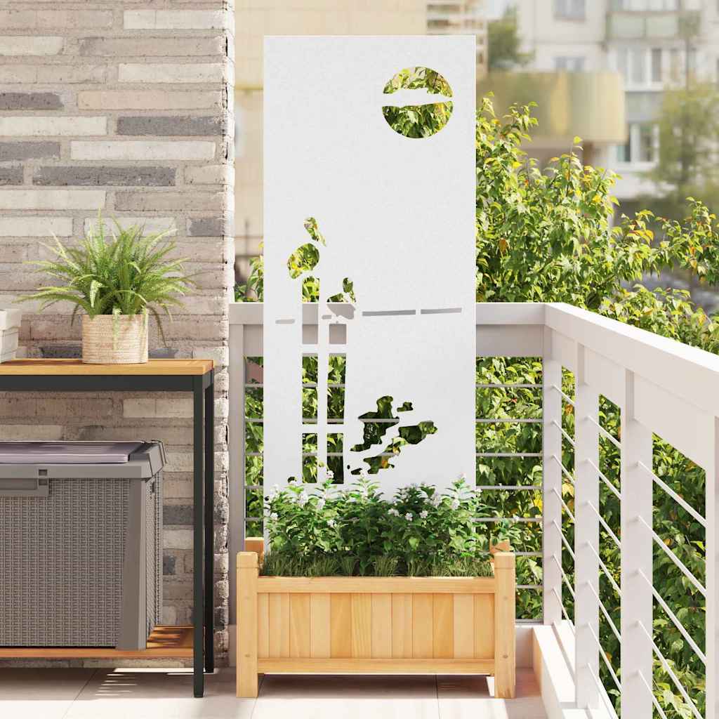 Hage Dekorativt Panel Hvit 50 x 140 cm Kaldvalsestål