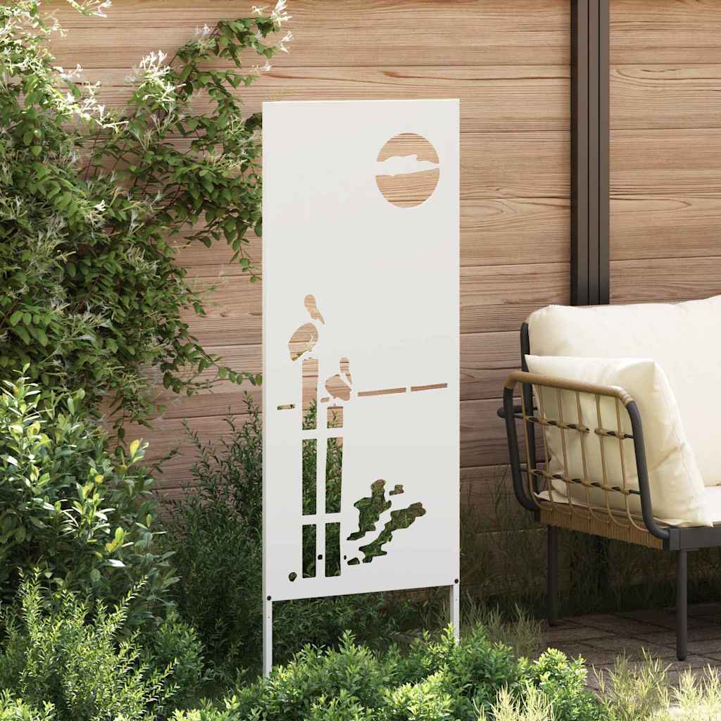 Hage Dekorativt Panel Hvit 50 x 140 cm Kaldvalsestål