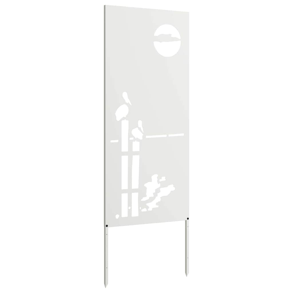 Hage Dekorativt Panel Hvit 50 x 140 cm Kaldvalsestål