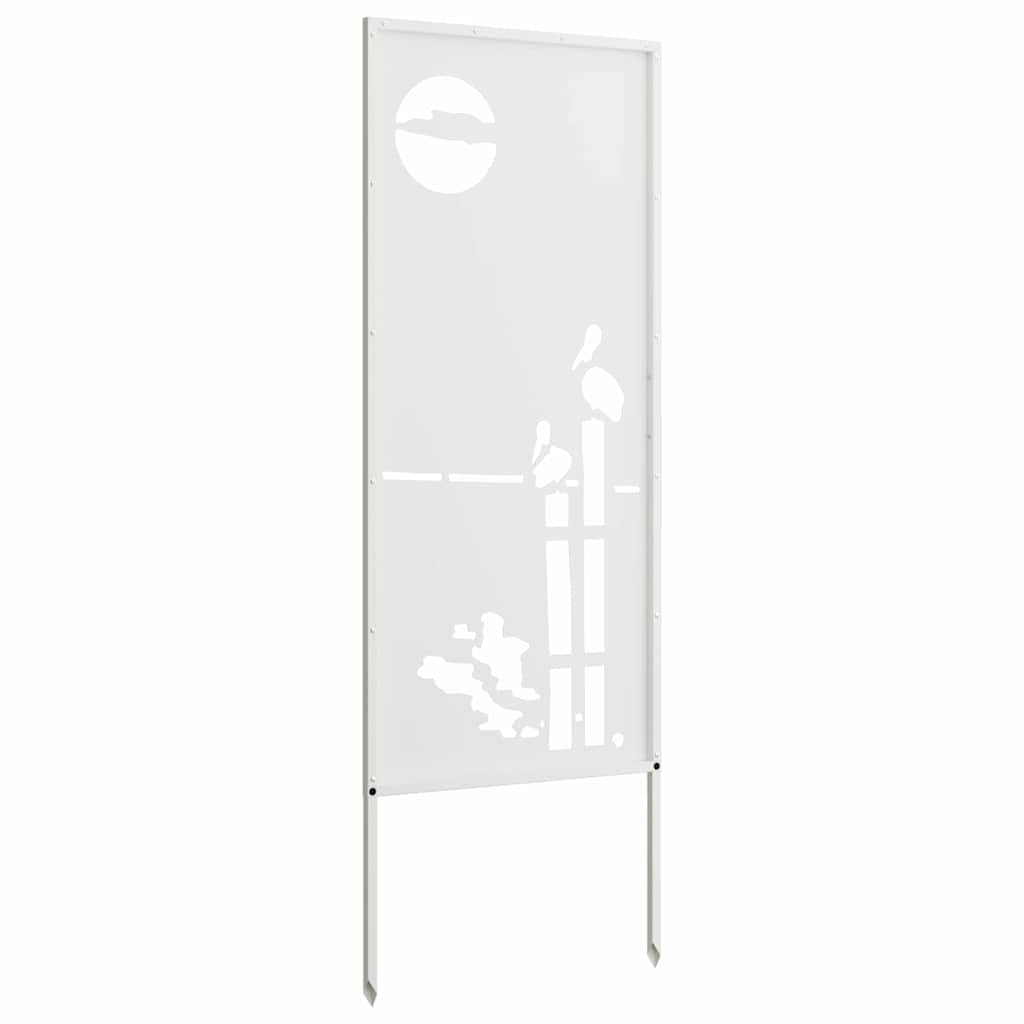 Hage Dekorativt Panel Hvit 50 x 140 cm Kaldvalsestål
