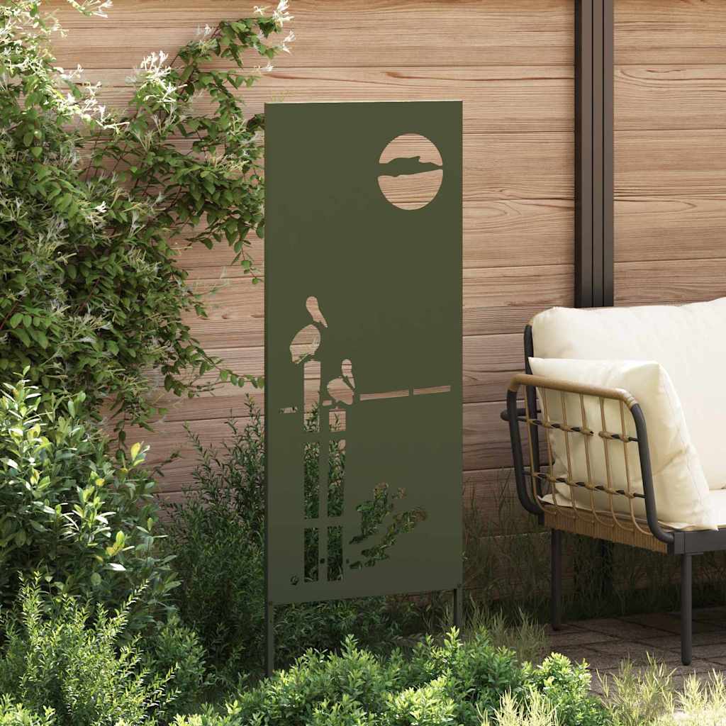 Hage Dekorativt Panel Olivengrønn 50 x 140 cm Kaldvalsestål