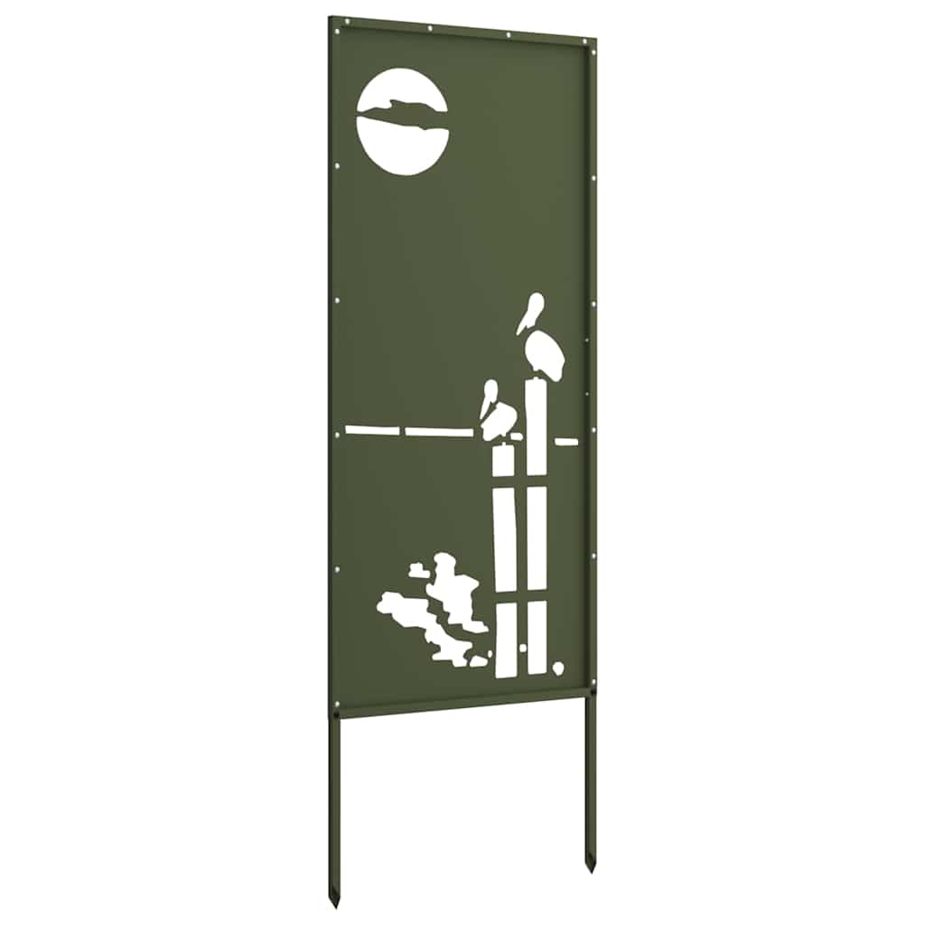 Hage Dekorativt Panel Olivengrønn 50 x 140 cm Kaldvalsestål