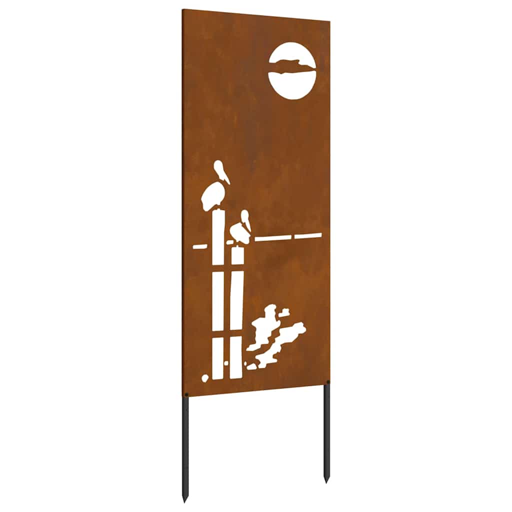 Hage Dekorativt Panel Rusten 50 x 140 cm Cortenstål