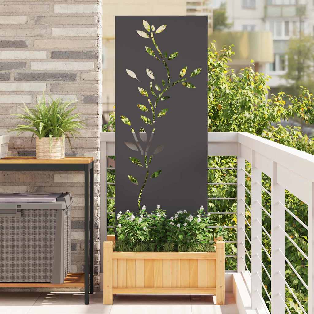 Hage Dekorativt Panel Svart 50 x 140 cm Kaldvalsestål
