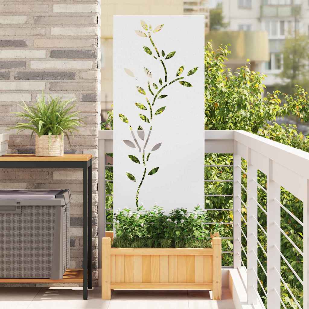Hage Dekorativt Panel Hvit 50 x 140 cm Kaldvalsestål