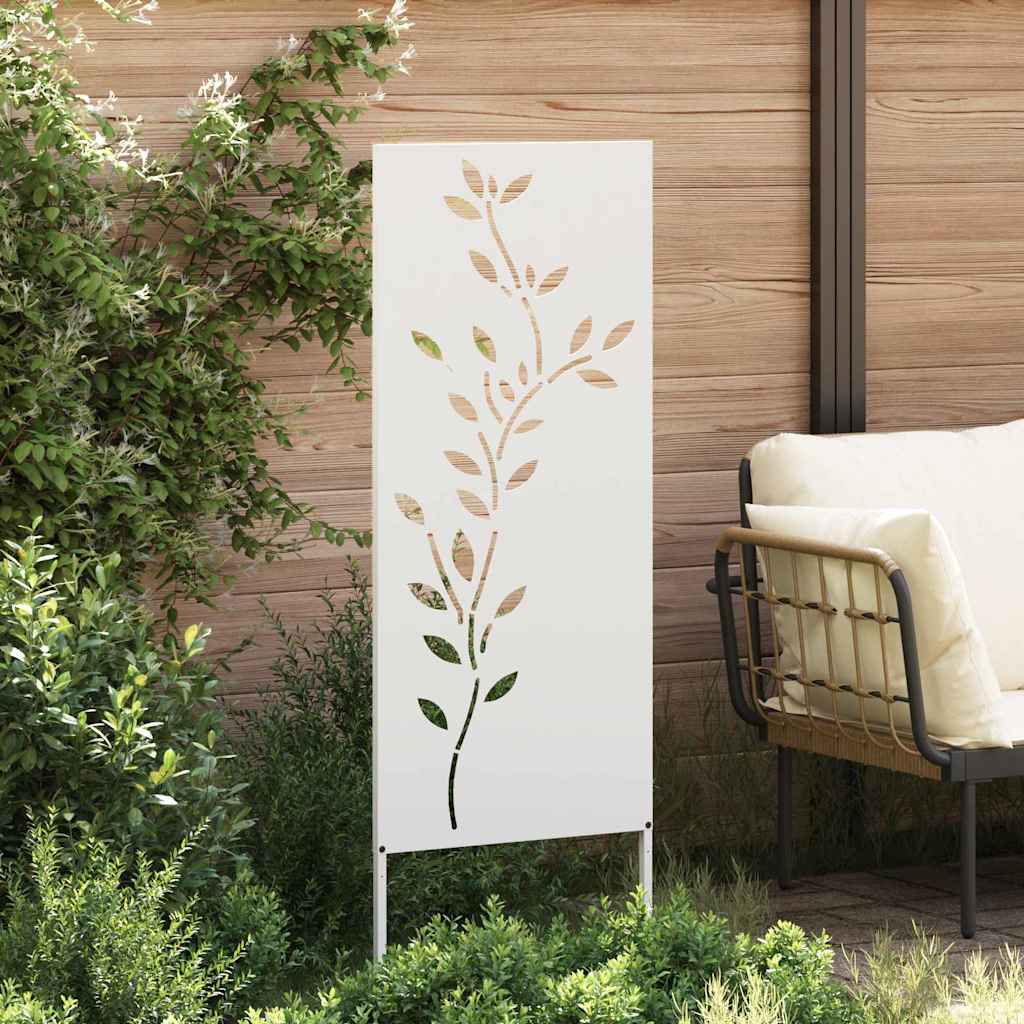 Hage Dekorativt Panel Hvit 50 x 140 cm Kaldvalsestål